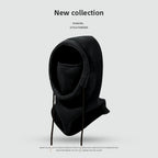 Women's Winter Scarf Mask Integrated Warm Hat | Embroidered Cap