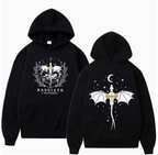 Korean Printed Long Sleeve Slouchy Loose Hoodie | Streetwear