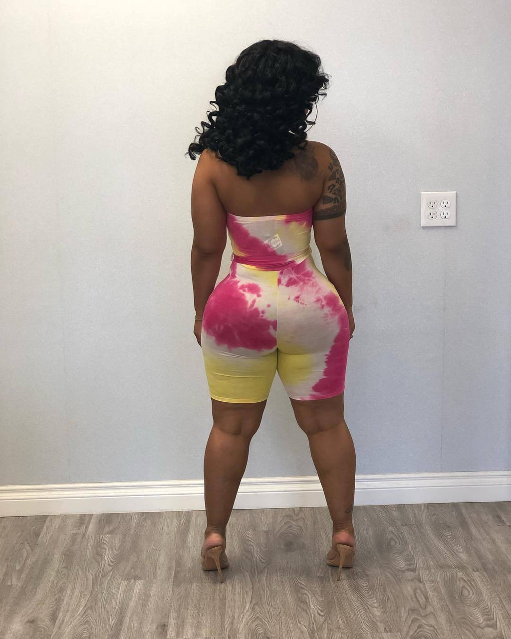 Tie-Dye Strapless Bodysuit - Sexy Style