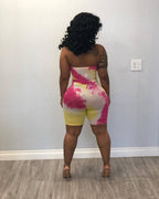 Tie-Dye Strapless Bodysuit - Sexy Style