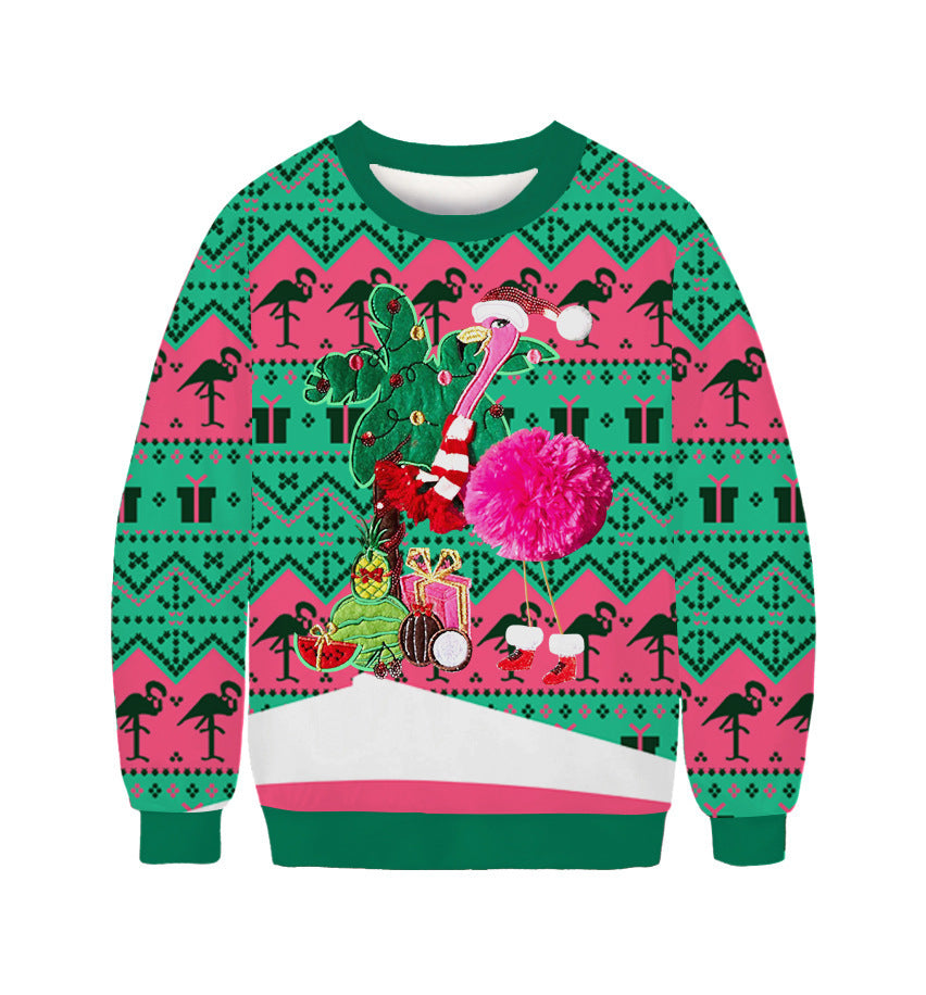 Cute 3D Printed Elk Christmas Sweatshirt for Women | Streetwear