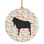 Verata Goat Christmas Ceramic Ornament