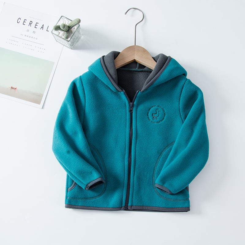 Hooded Polar Fleece Cardigan Set for Kids