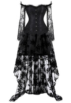 Gothic Lace Bodysuit and Dress Set for Ball Gowns
