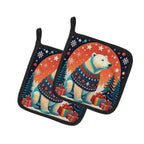 Polar Bear Christmas Pair of Pot Holders
