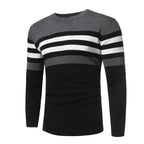 Men's Thick Warm Knitted Striped Sweater