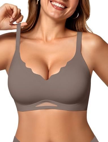 Wireless Push-Up Scalloped Bralette - No Underwire