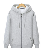 Fleece Warm Men's Zipper Hooded Sweater