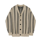 Men's Heavy Slouchy Stripe Knitwear Fashion Coat