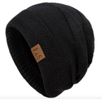 Fleece-Lined Wool Knit Winter Hat | Embroidered Cap