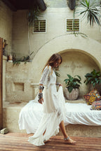 New Cotton Lace Beach Cover-Up for Swimsuit (Loose Fit)