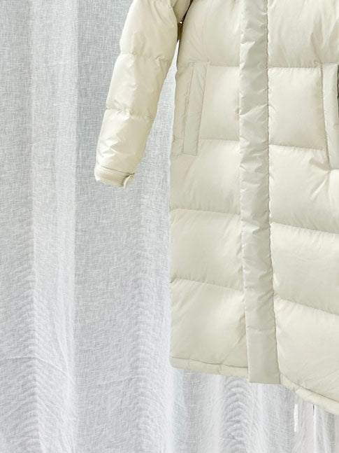 Long Down Jacket with Adjustable Hem - Winter 2023