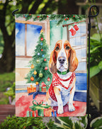 Basset Hound Christmas Garden Flag