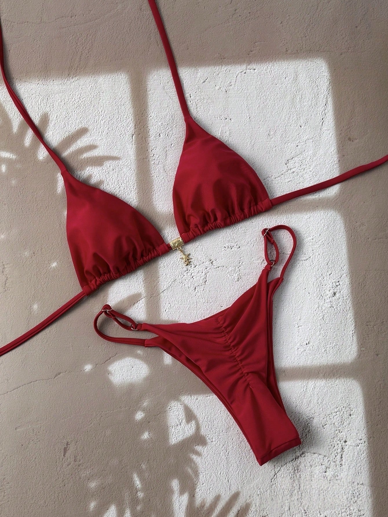 Halter Triangle Thong Bikini