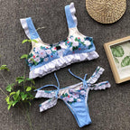 Printed Bikini Set - Women's Two-Piece Swimsuit