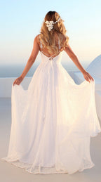 Sexy V-Neck Lace Maxi Dress with Spaghetti Straps