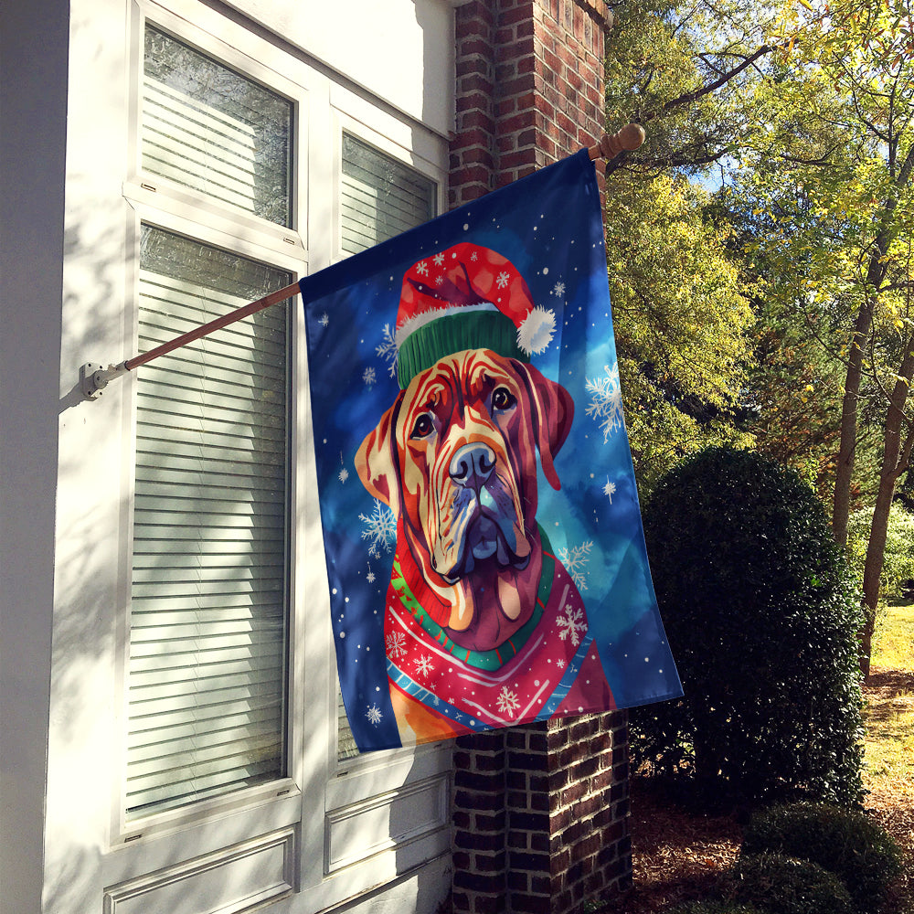 Dogue de Bordeaux Christmas House Flag