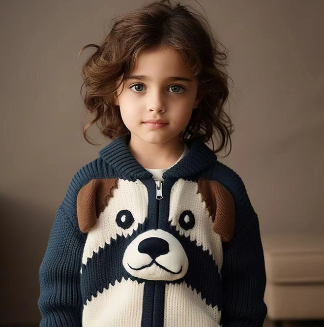 Dog Sweater Cartoon Cardigan (One Piece)