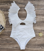 2024 New Women's One-Piece Swimsuit with Ruffles