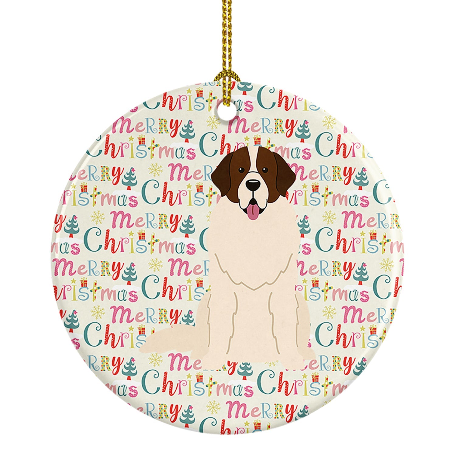 Merry Christmas Moscow Watchdog Ceramic Ornament