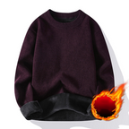 Men's Plush Round Neck Sweater