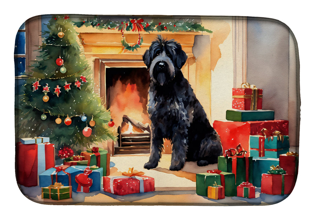 Bouvier des Flandres Cozy Christmas Dish Drying Mat