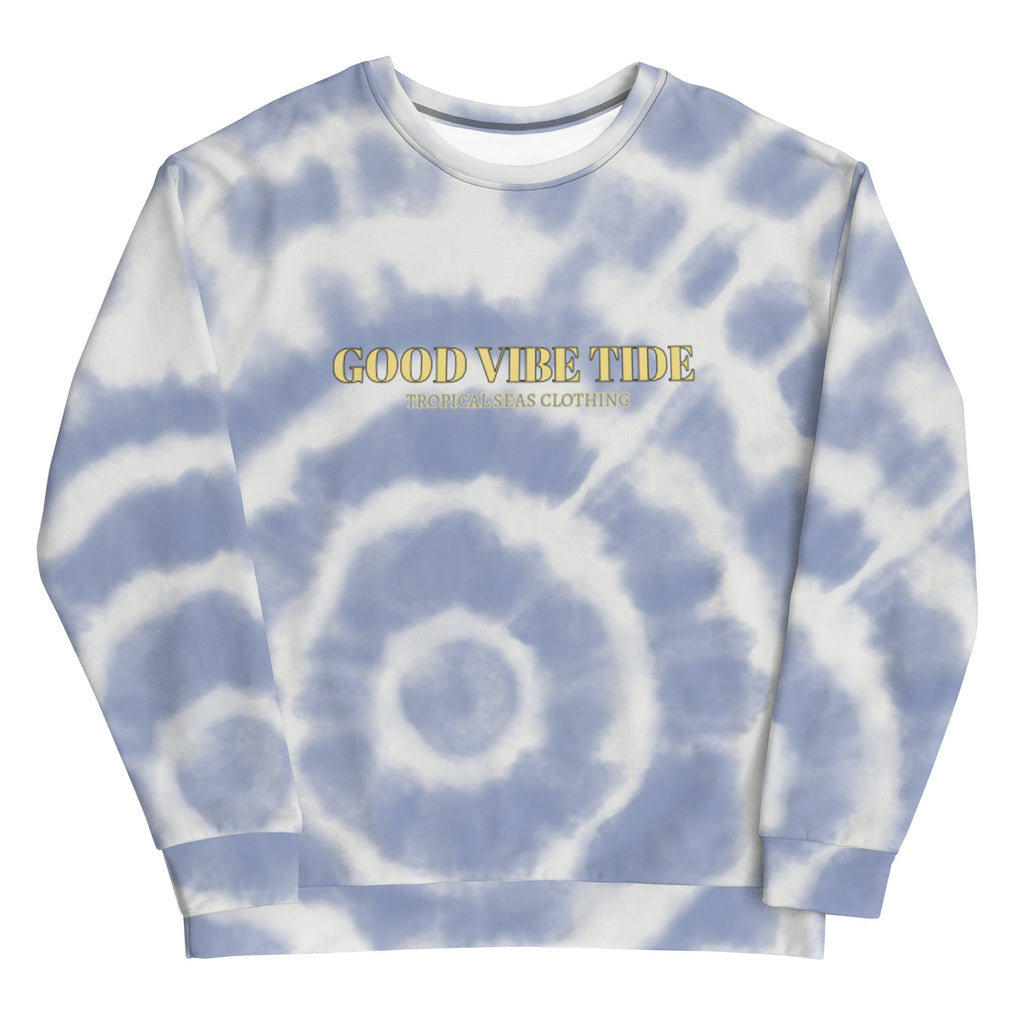 Blue Tie-Dye Vibe Tropical Sweatshirt | Streetwear