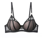 French Style Sexy Lace-up Underwire Bra Set for Women