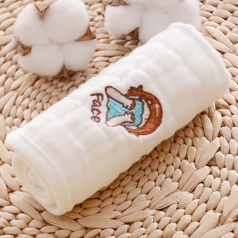Newborn Face Wash and Bath Print Square Scarf