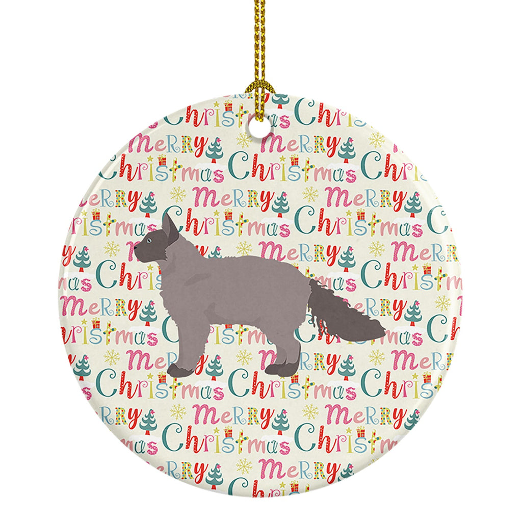La Perm #3 Cat Christmas Ceramic Ornament