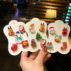 Christmas Cartoon Brooch, Cute Cardigan Pin