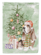 Basset Hound #3 Christmas Presents and Tree Garden Flag