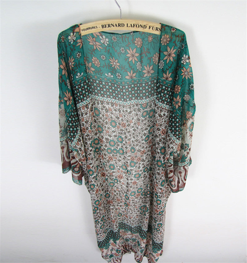 Plus Size Chiffon Beach Cover-Up Dress for Women