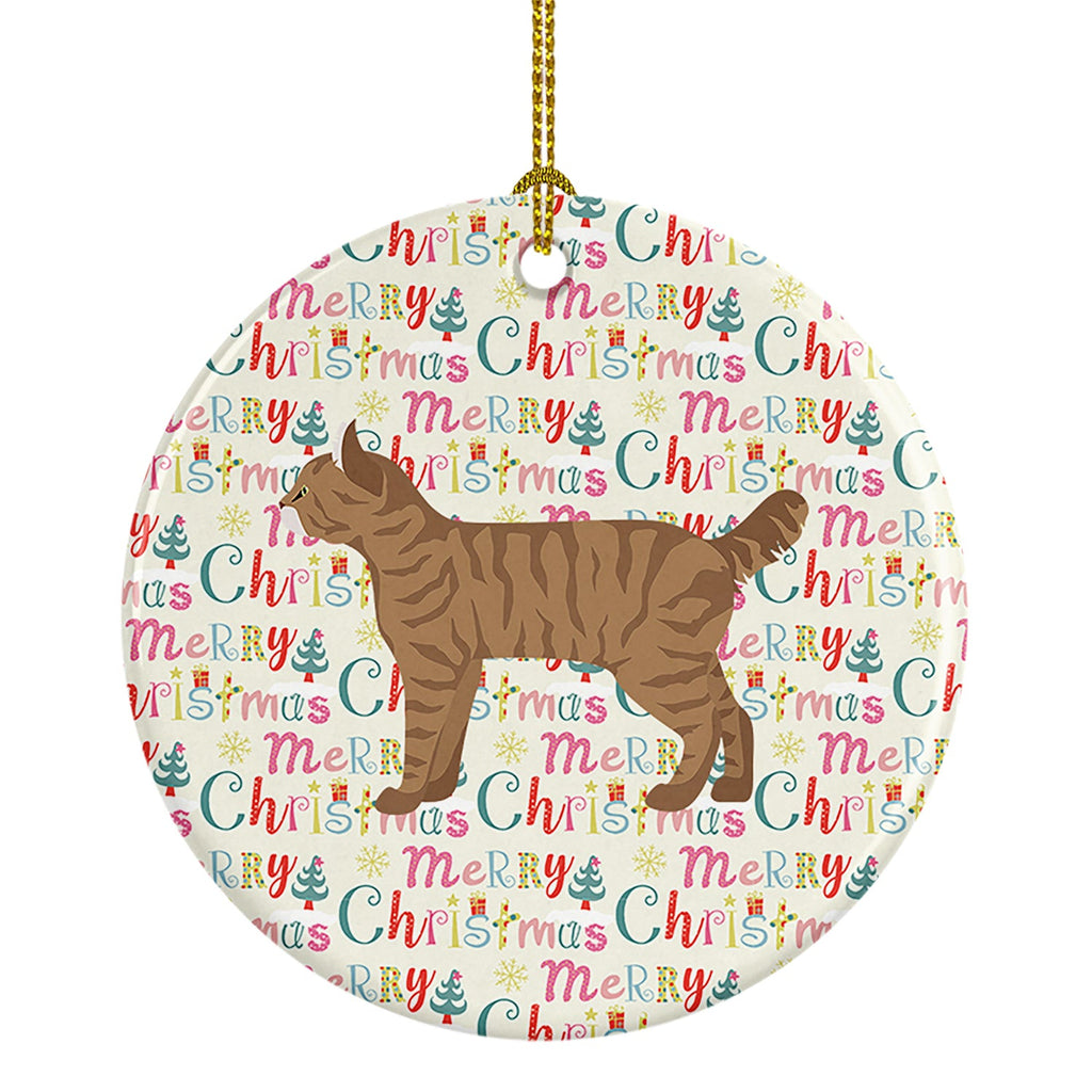 Highlander Lynx #1 Cat Christmas Ceramic Ornament