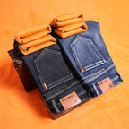 Men's Slim Fleece Stretch Straight Jeans
