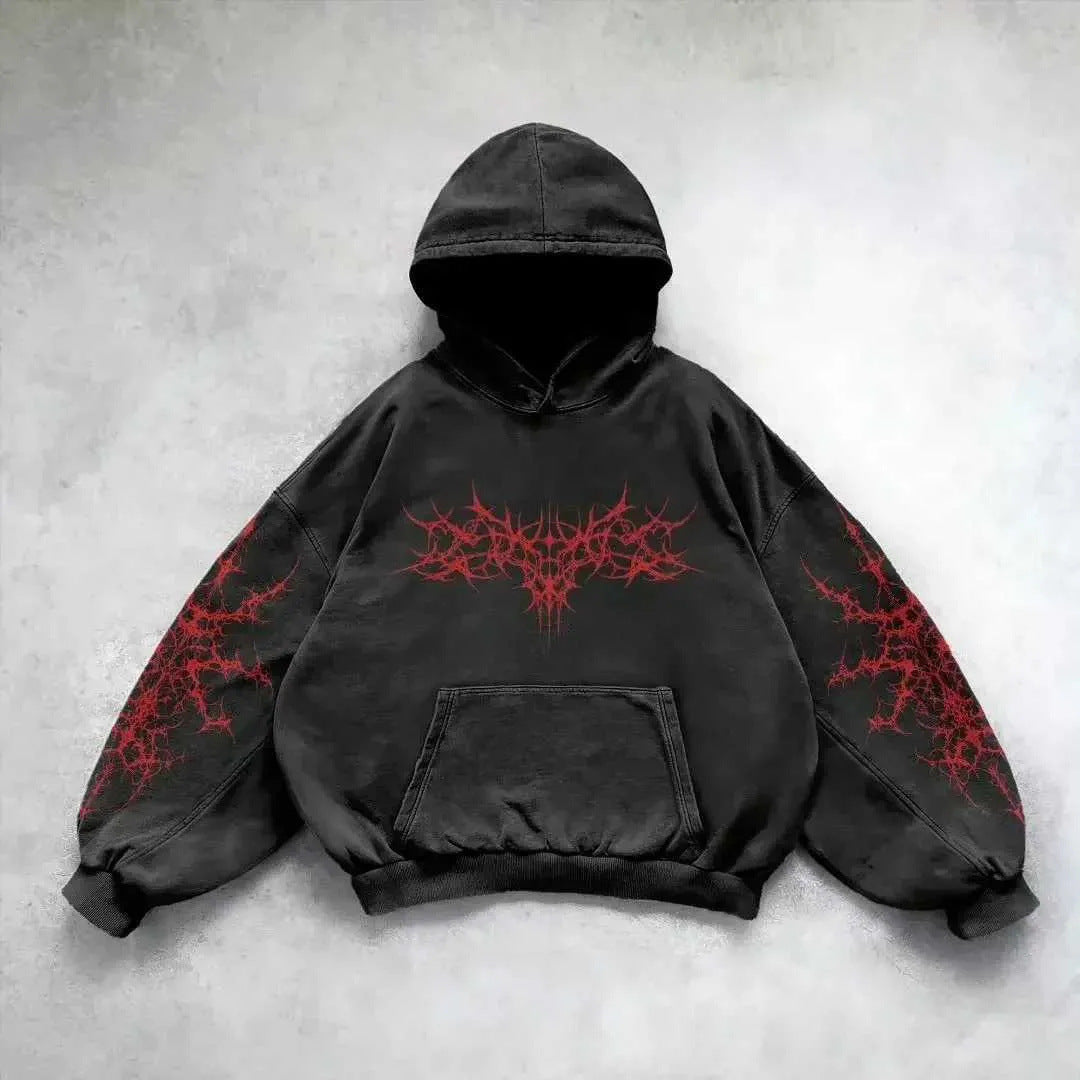 Vintage Skull Print Hoodie Sweater | Streetwear