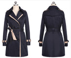 Ladies Autumn Winter Long Trench Coat for Women
