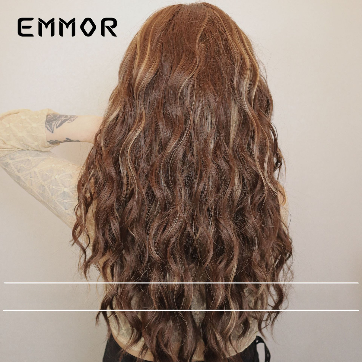 Retro Highlighted Brown Wool Short Wig for Women