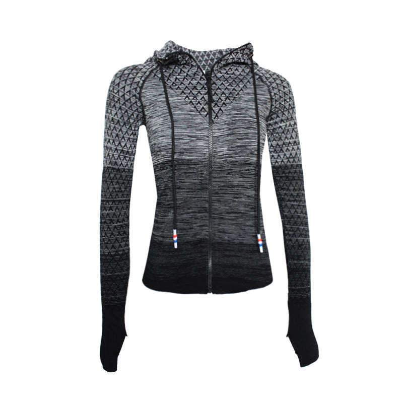 Women's Slim Zipper Hooded Winter Sports Jacket