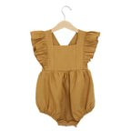 Cotton Linen Triangle Bodysuit for Girls (Romper)