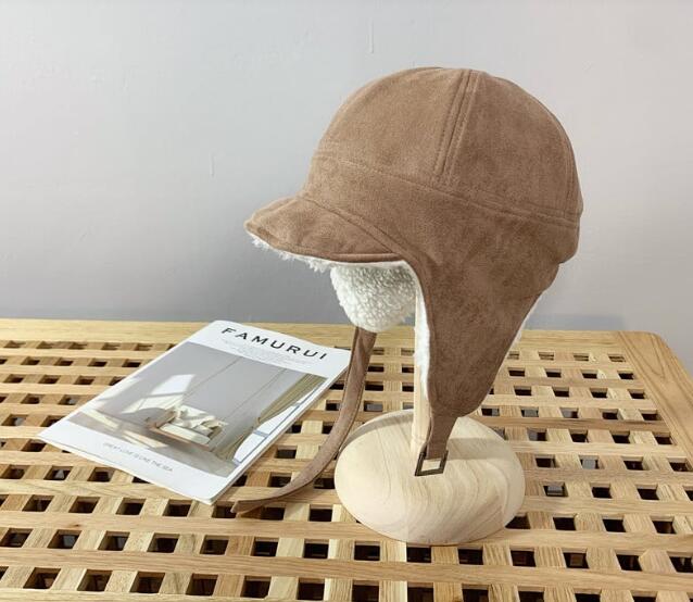 Women's Winter Warm Lamb Wool Leifeng Hat | Embroidered Cap