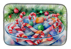 Christmas Candy Canes Dish Drying Mat