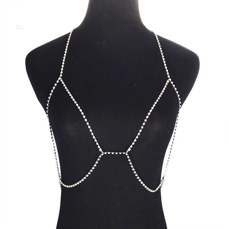 Rhinestone Bralette Body Chain