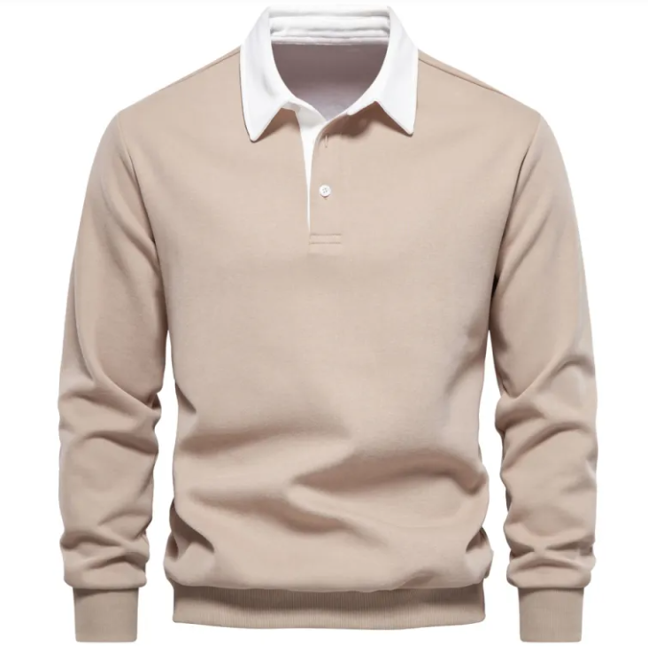 Flip Collar Long Sleeve Hoodie | Streetwear