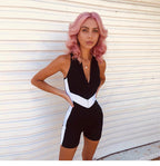 2019 Summer Trendy Color-Block Sports Bodysuit