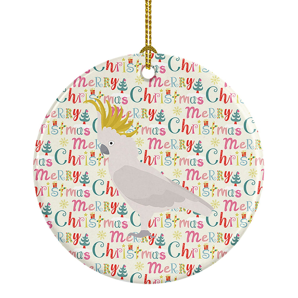 Cockatoo Christmas Ceramic Ornament
