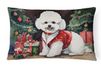 Bichon Frise Christmas Throw Pillow
