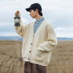 Chic Loose Knitted Jacket for Men's Fashion