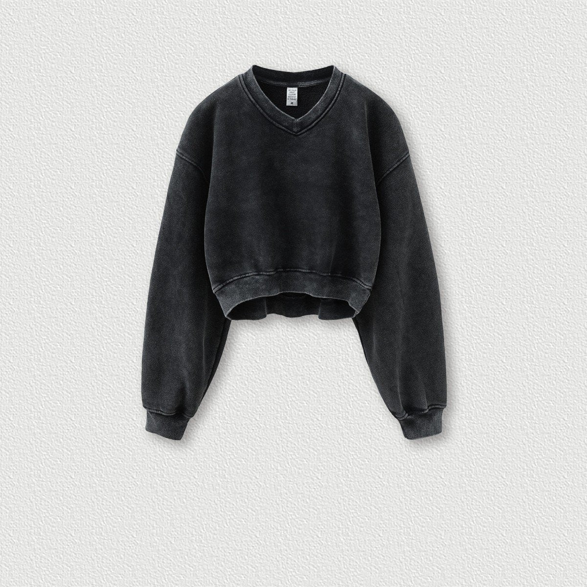 Vintage Wash Fleece V-neck Hoodie | Streetwear