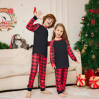 2024 Christmas Family Matching Pajama Set in Solid Check